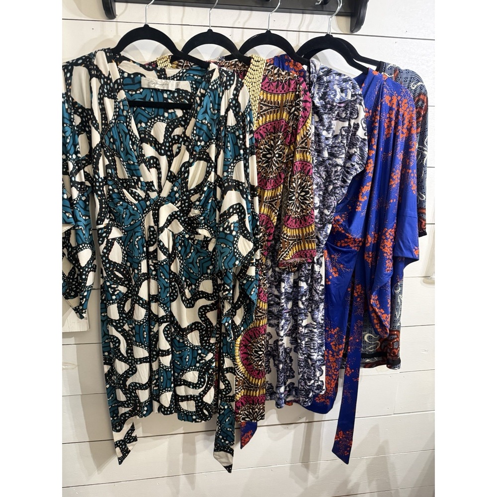 Lot Of 5 T Bag Los Angeles Dresses Women's Small Multi Color Abstract Beaded